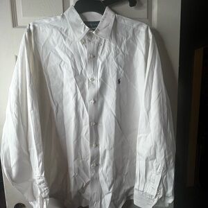 Ralph Lauren White Dress Shirt for Men neck Size 18